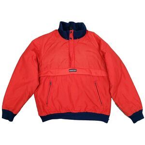 Vintage 90s Lands End Anorak Jacket Quarter Zip M USA Fisherman Outdoors Street